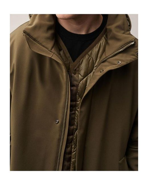 C P Company Brown C.P. Shell-R Hooded Coat for men