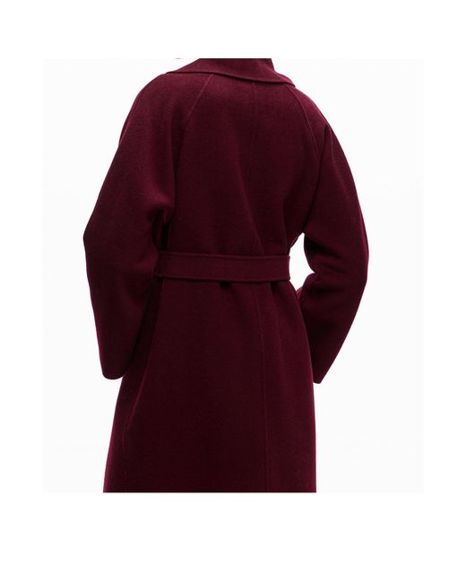 Weekend by Maxmara Red Belted Coat With Long Sleeves