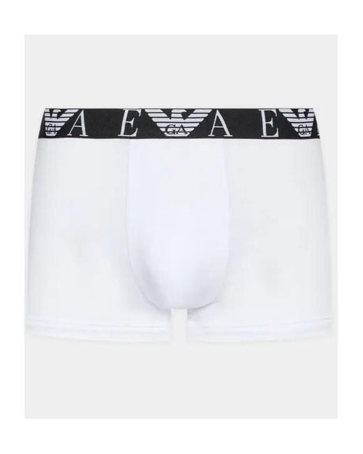 Emporio Armani White Logo-Print Boxers Set for men