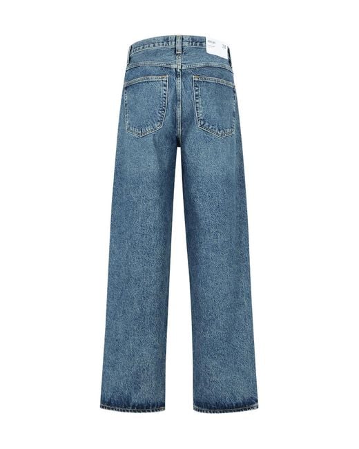 Agolde Blue Button-Fly Straight-Leg Jeans for men