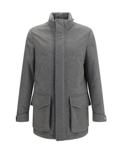 Brunello Cucinelli Gray Cashmere Jacket for men