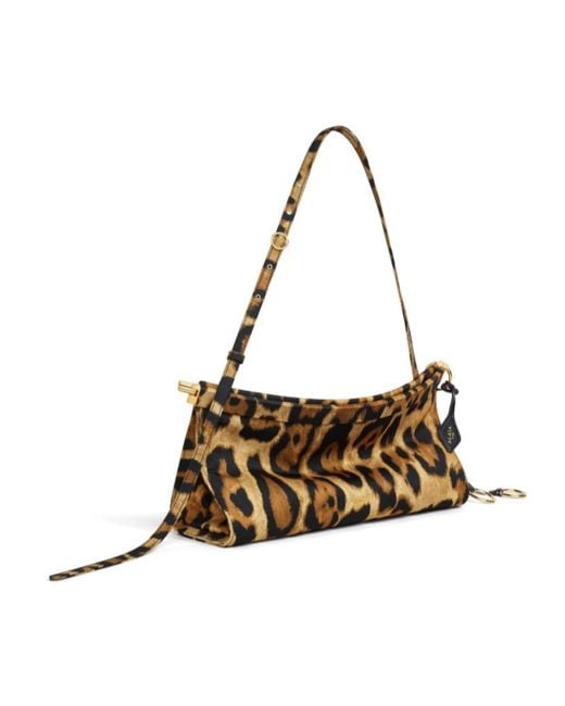 Alaïa Brown Alaïa Le Click East West Medium Shoulder Bag