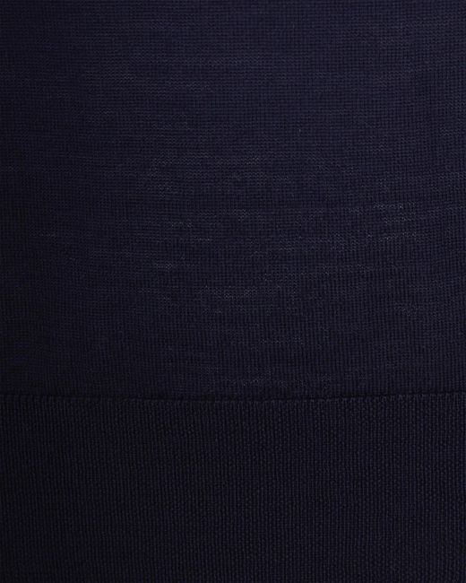 Ballantyne Blue Crewneck Ribbed Jumper for men