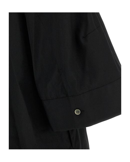 Sacai Black Wide Sleeved Chemisier Dress