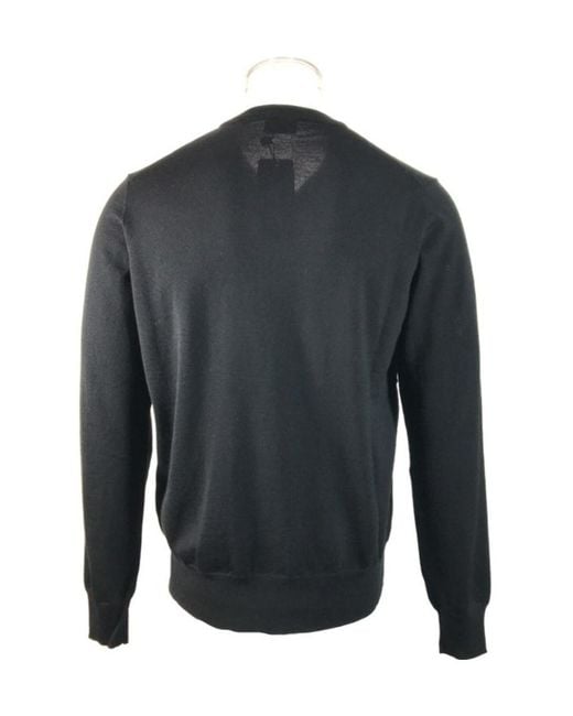 EA7 Gray Small V-Neck Long-Sleeved Sweater for men