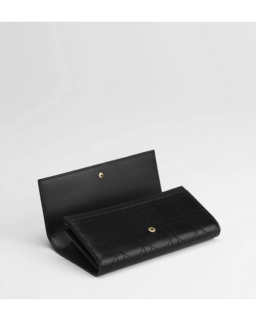 Dior Black Trianon Orchid Long Wallet