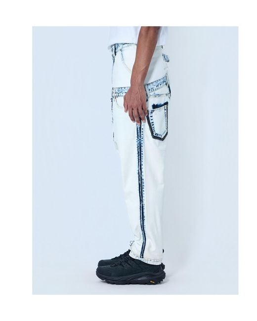 Junya Watanabe Blue Panelled Deconstructed Jeans for men