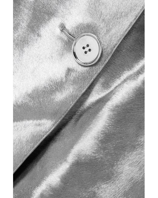 Michael Kors Gray Double-Breasted Trench Coat