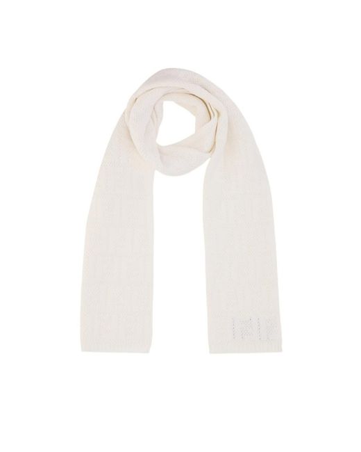 Fendi White Logo Scarf for men