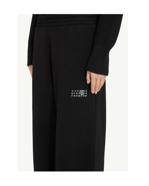MM6 by Maison Margiela Black Numbers Motif Track Pants