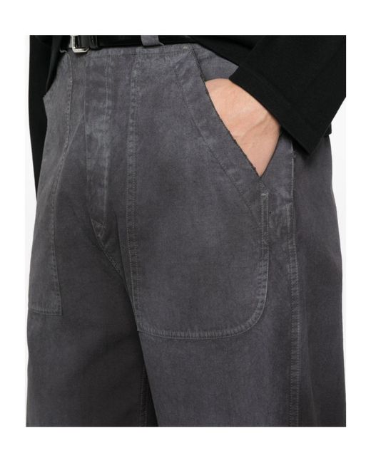 Maison Margiela Gray Straight Trousers for men