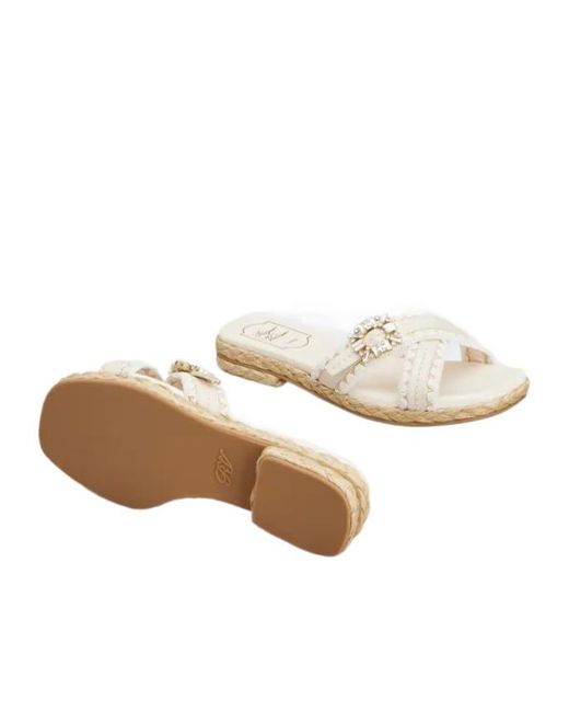 Roger Vivier White Espadrille Mules