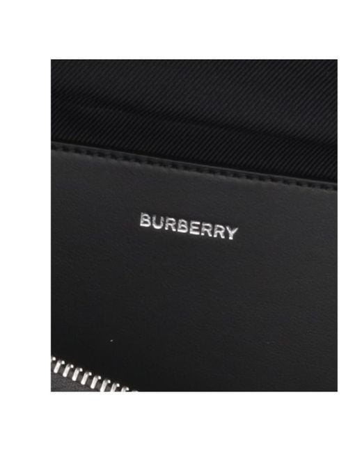 Burberry Blue Check Pattern Zipped Belt Bag for men