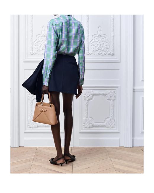 Dior Blue Draped Miniskirt