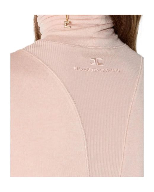 Elisabetta Franchi Pink Turtleneck Top