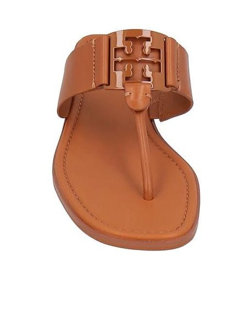 Tory Burch Brown Minimal Flip Flops