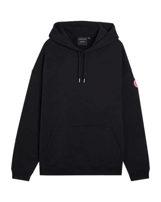 Canada Goose Black Hooded Cotton Sweatshirt for men