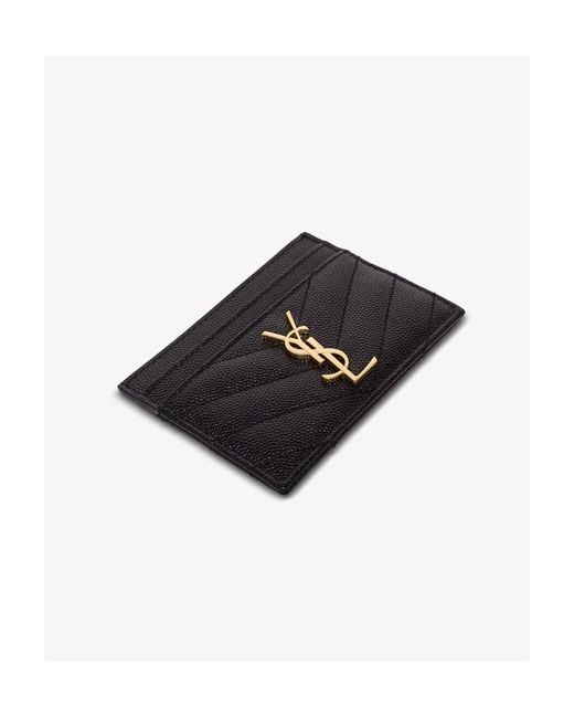 Saint Laurent Black Cassandre Quilted Cardholder