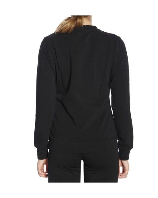 EA7 Black Round-Collar Sweatshirt