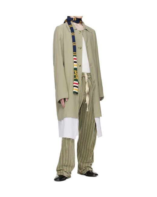 Edward Cuming Green Twisted Sweatpants for men