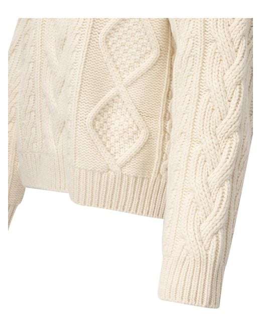 Céline White Oversized Crew Neck Sweater for men