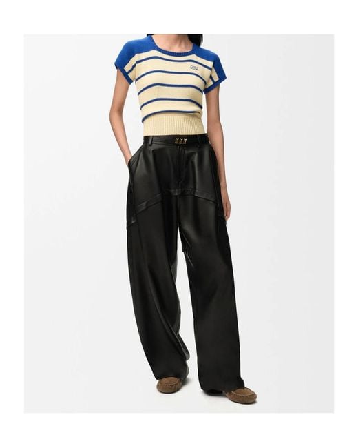 Loewe Blue Short-Sleeved Knitwear