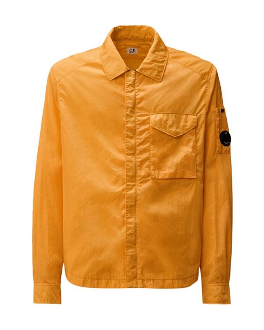 C P Company Orange Chest Pocket Overshirt for men