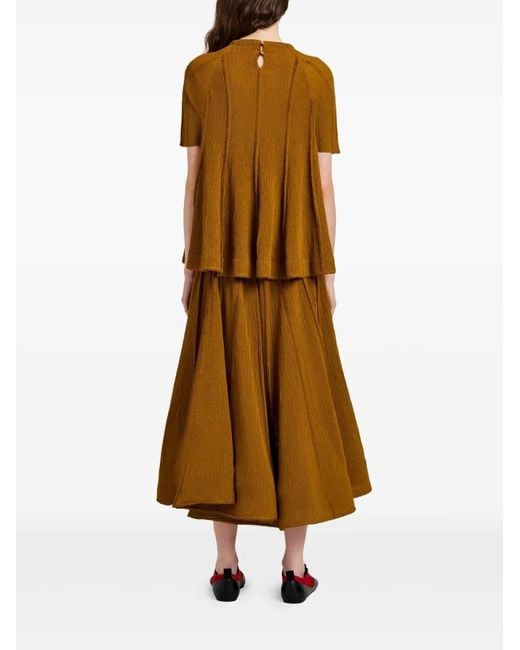 Proenza Schouler Brown Tavia Midi Skirt