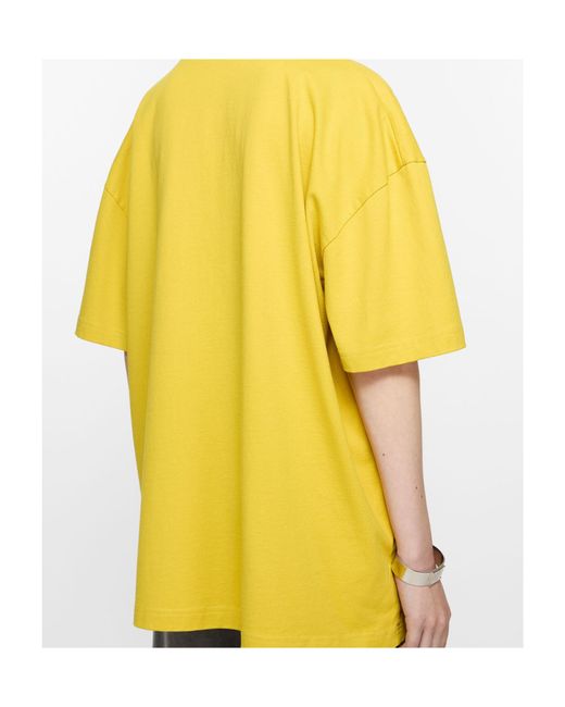 Acne Yellow Short-Sleeved T-Shirt