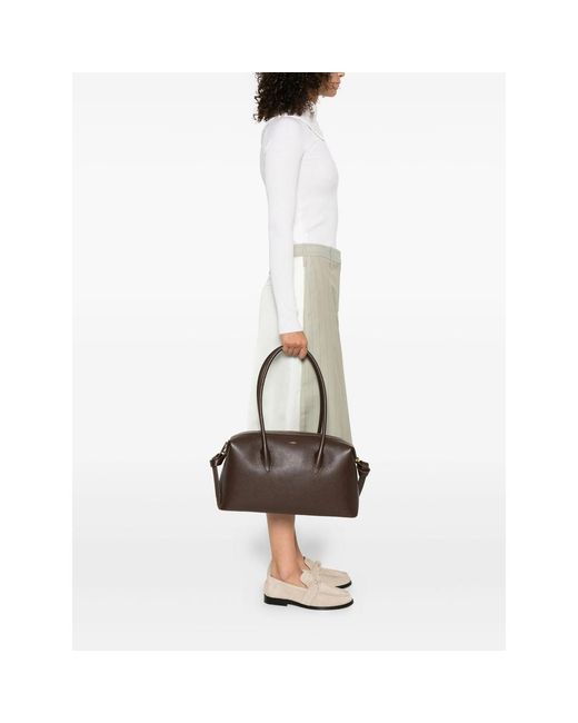 Yuzefi Brown Zippered Handbag