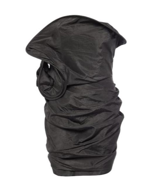Magda Butrym Black Silk Taffeta Minidress