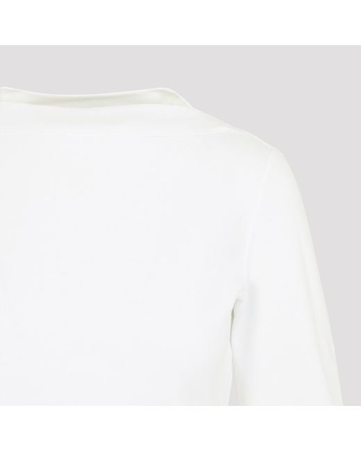 Alaïa White Alaïa Long-Sleeved T-Shirt