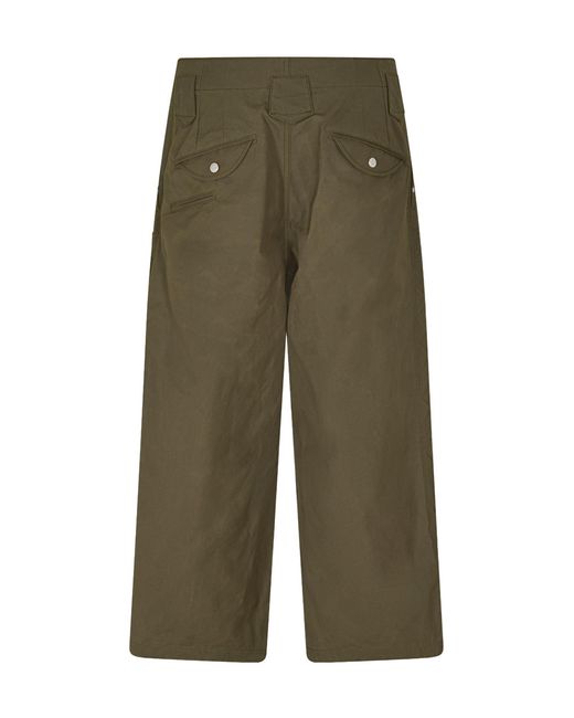 KENZO Green Workwear Wide-Leg Trousers for men