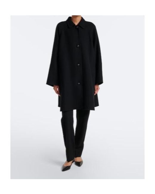 The Row Black Ina Wool-Blend Coat