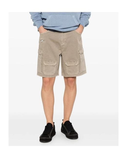 Represent Natural Zip-Pocket Cargo Shorts for men