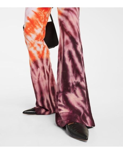 Gabriela Hearst Red Tie-Dye Casual Pants