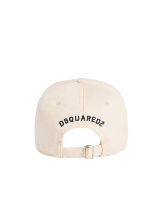 DSquared² White D2 College Baseball Cap for men