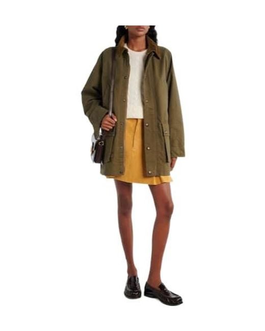 Polo Ralph Lauren Natural High-Rise Pleated Suede Skirt