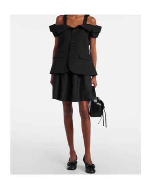 Comme des Garçons Black Cutout Wool Top