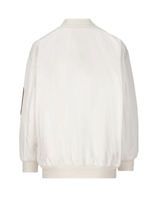 Loro Piana White Zippered Casual Jacket