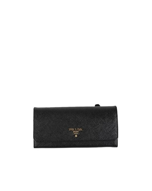 Prada Black Continental Wallet
