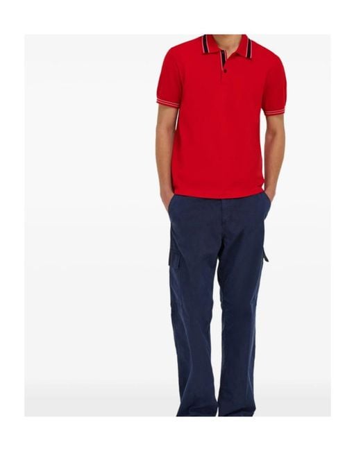 Ferragamo Red Short-Sleeved Polo Shirt for men