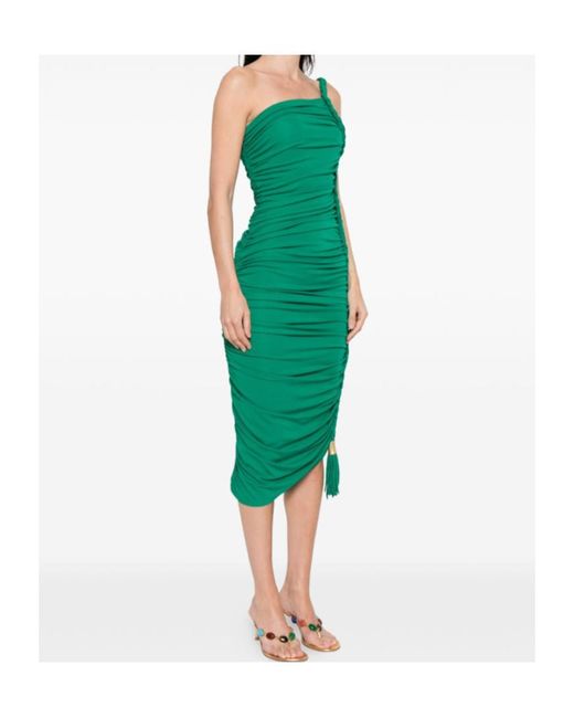 Jonathan Simkhai Green Pleated Midi Dress