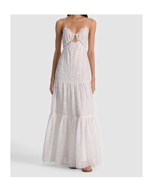 Alice + Olivia White Alice Olivia Nicky Long Dress