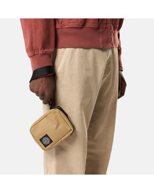Stone Island Natural Compact Logo Shoulder Bag for men