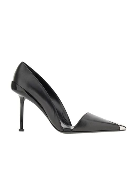 McQueen Metallic Pointed-Toe High-Heeled Pumps
