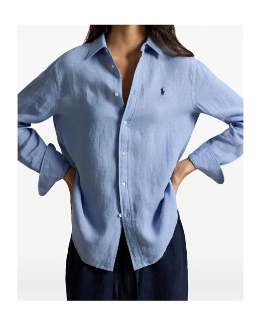 Polo Ralph Lauren Blue Long Sleeve Button Front Shirt