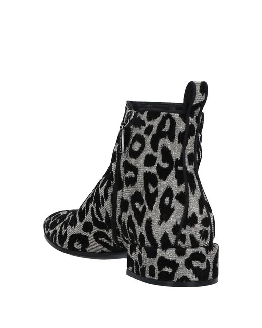 Dolce & Gabbana Black Leopard-Print Ankle Boots