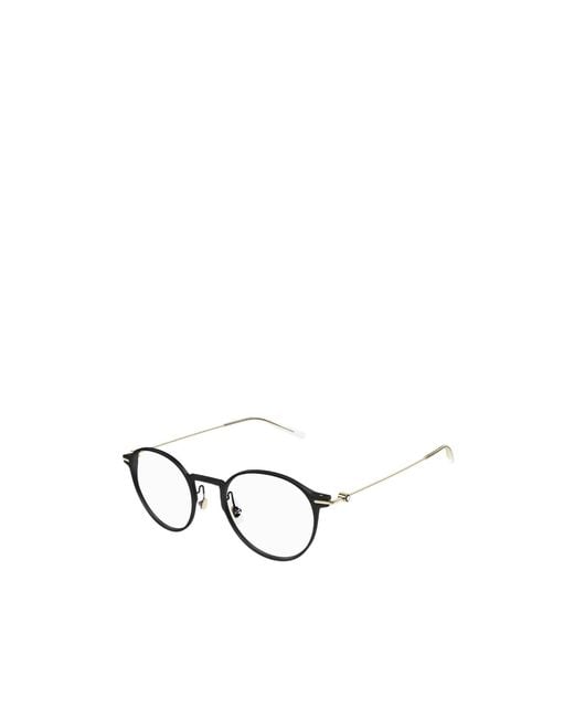 Montblanc White Eyewear Round Frame Glasses for men