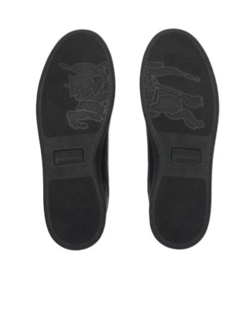 Burberry Black Apos;S Set Leather & Check Low-Top Sneakers for men